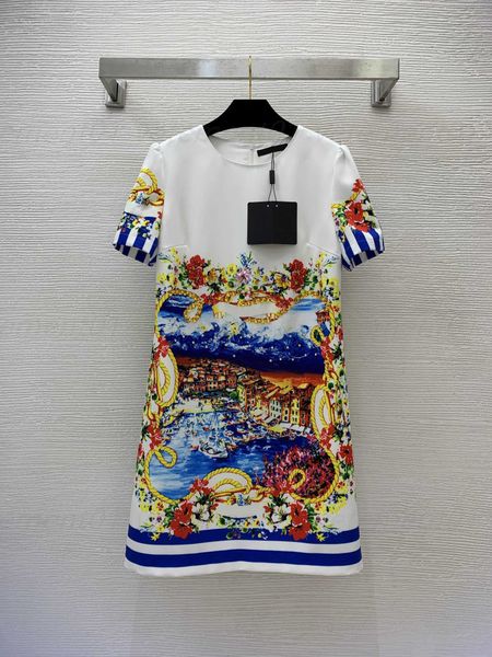 designer dresses for women party dress handmade beaded drilled decorative landscape painting print a-line fit round neck short sleeve dress, Black;gray
designer dresses for women party dress handmade beaded drilled decorative landscape painting print a-line fit round neck short sleeve dress, Black;gray