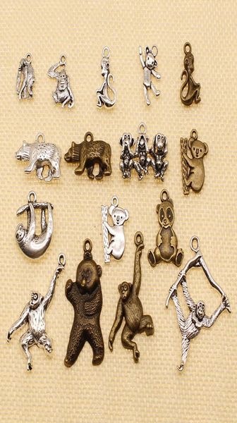 40 pieces silver charm or pendants jewelry making animal monkey orangutan koala bear panda sloth hj0287901669, Bronze;silver
40 pieces silver charm or pendants jewelry making animal monkey orangutan koala bear panda sloth hj0287901669, Bronze;silver