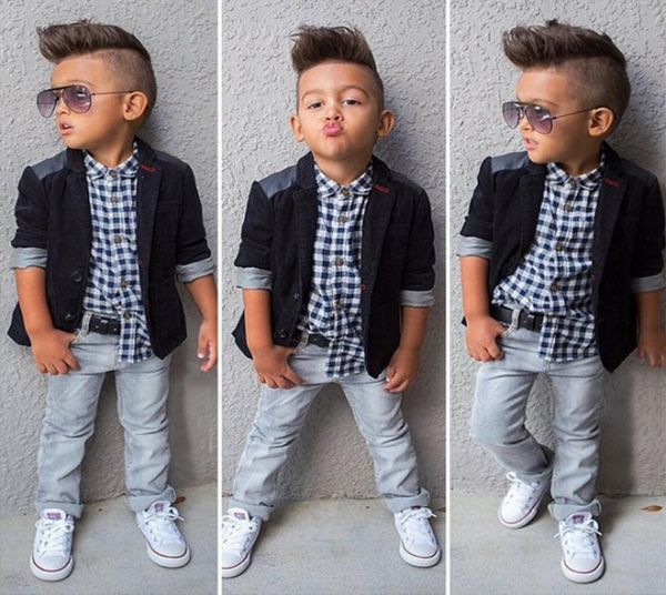 baby boys gentlemen suit coatplaid shirtjeans 3 pieces clothing sets kids designer boutique clothes children outfits c62851986745, White
baby boys gentlemen suit coatplaid shirtjeans 3 pieces clothing sets kids designer boutique clothes children outfits c62851986745, White
