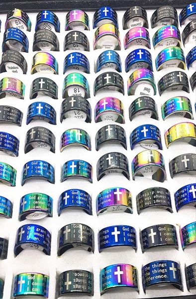 30pcs cross ring men039s women039s jesus bible god christ delicate multicolor black blue stainless steel brand jewelry3975305, Silver
30pcs cross ring men039s women039s jesus bible god christ delicate multicolor black blue stainless steel brand jewelry3975305, Silver