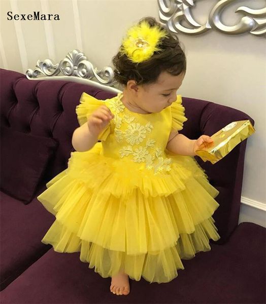 girl's dresses baby girls clothes yellow puffy tulle lace flower girl dress infant first birthday party gown 230714, Red;yellow
girl's dresses baby girls clothes yellow puffy tulle lace flower girl dress infant first birthday party gown 230714, Red;yellow