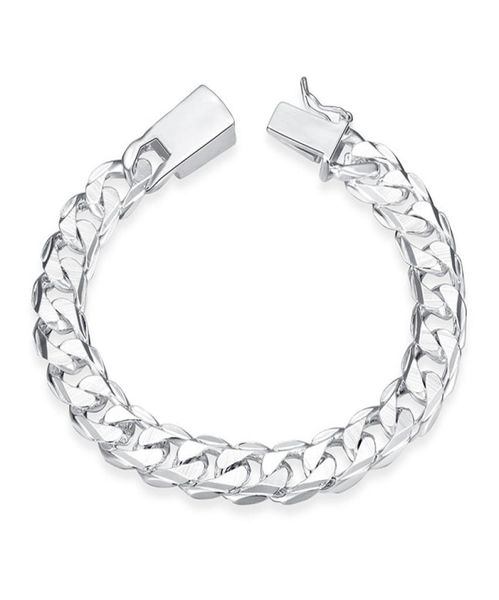 10mm square buckle side body pattern hand men039s s sterling silver plated bracelet men and women 925 silver 7271305, Black
10mm square buckle side body pattern hand men039s s sterling silver plated bracelet men and women 925 silver 7271305, Black