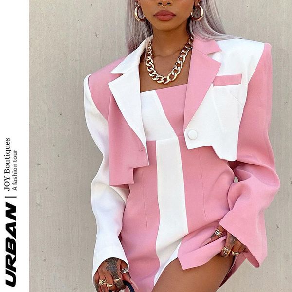 women s suits blazers urban color matching small suit autumn button long sleeved short jacket 230715, White;black
women s suits blazers urban color matching small suit autumn button long sleeved short jacket 230715, White;black
