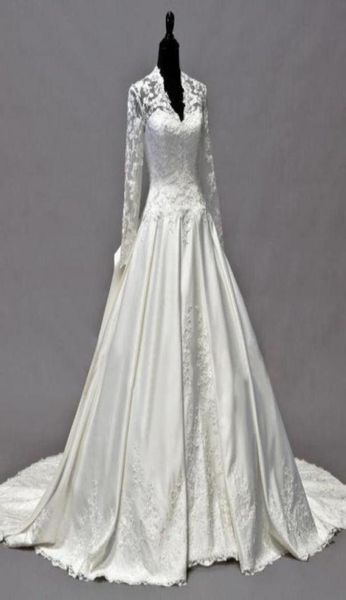 2021 vintage kate middleton long sleeves fall wedding dresses aline vneck ivory taffeta appliques peplum bridal gowns vestidos d8171420, White
2021 vintage kate middleton long sleeves fall wedding dresses aline vneck ivory taffeta appliques peplum bridal gowns vestidos d8171420, White