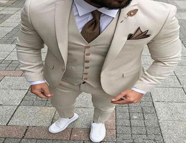 new beige men suits slim fit wedding groom tuxedos 3 pieces jacketpantsvest bridegroom suits man blazer7136544, Black;gray
new beige men suits slim fit wedding groom tuxedos 3 pieces jacketpantsvest bridegroom suits man blazer7136544, Black;gray