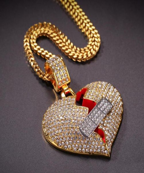 new charm broken heart bandage pendant necklace iced out chain choker full rhinestone necklaces women men hip hop jewelry gift5749601, Silver
new charm broken heart bandage pendant necklace iced out chain choker full rhinestone necklaces women men hip hop jewelry gift5749601, Silver