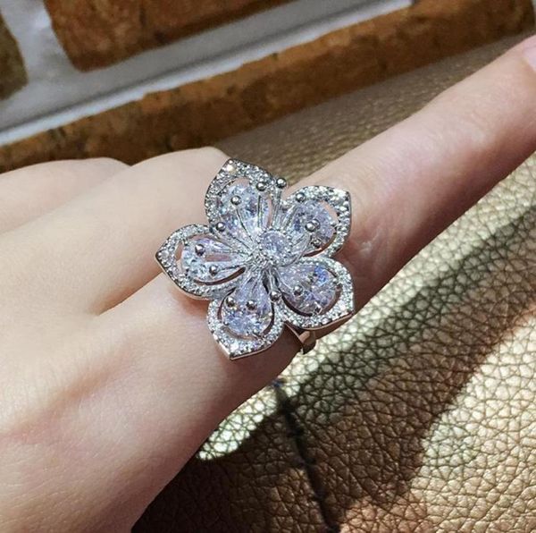 wedding rings flower shape big cz zircon bling luxury silver for women bridal engagement band promise stone female jewelry8089391, Slivery;golden 
wedding rings flower shape big cz zircon bling luxury silver for women bridal engagement band promise stone female jewelry8089391, Slivery;golden