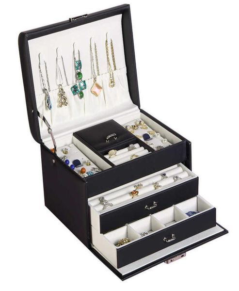 jewlery box with large capacity ornament ear stud simple and exquisite necklace ring household highend jewelry 2110132733638, Black;white
jewlery box with large capacity ornament ear stud simple and exquisite necklace ring household highend jewelry 2110132733638, Black;white