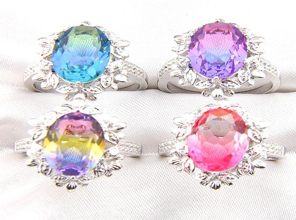 luckyshine new sweet lovely decorative border bi colored watermelon tourmaline gems 925 sterling silver womens rings fashion party2832479, Slivery;golden
luckyshine new sweet lovely decorative border bi colored watermelon tourmaline gems 925 sterling silver womens rings fashion party2832479, Slivery;golden