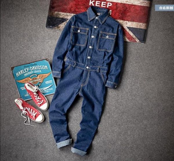 2018 tide retro british fashion trousers jumpsuit men039s fashion denim jumpsuit slim long sleeve piece tooling jumpsuits1705610, Blue
2018 tide retro british fashion trousers jumpsuit men039s fashion denim jumpsuit slim long sleeve piece tooling jumpsuits1705610, Blue