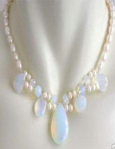 pearsl jewelry rare opal drops pendant natural white pearl necklace 18quot3925684, Silver
pearsl jewelry rare opal drops pendant natural white pearl necklace 18quot3925684, Silver
