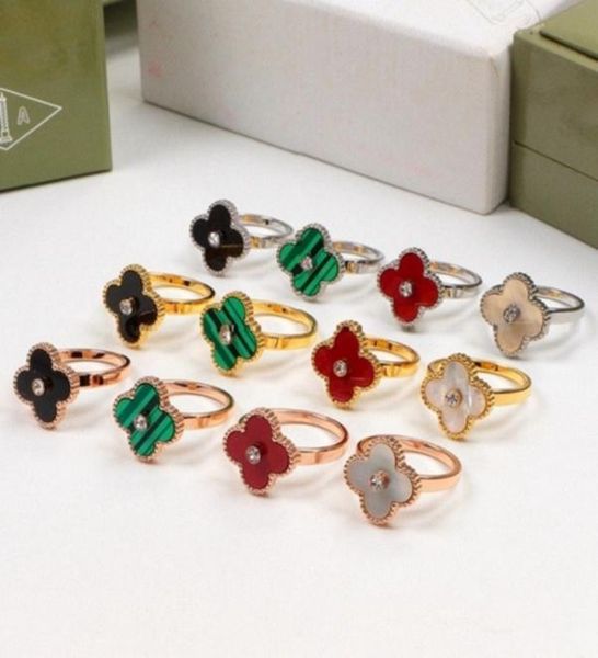 womens designer clover rings fashion fourleaf flowers band diamond ring shell titanium steel lovers ring jewelry1791110, Silver
womens designer clover rings fashion fourleaf flowers band diamond ring shell titanium steel lovers ring jewelry1791110, Silver