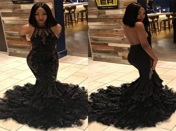 black girl backless mermaid long prom dresses halter illusion tulle applique beaded feather layers sweep train evening gowns 1876030
black girl backless mermaid long prom dresses halter illusion tulle applique beaded feather layers sweep train evening gowns 1876030