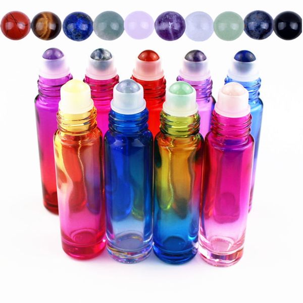 perfume bottle 10 pieces/batch of glass essential oil bottles with natural gem cylinder empty refillable perfume bottle liquid cylinder 2307
perfume bottle 10 pieces/batch of glass essential oil bottles with natural gem cylinder empty refillable perfume bottle liquid cylinder 2307