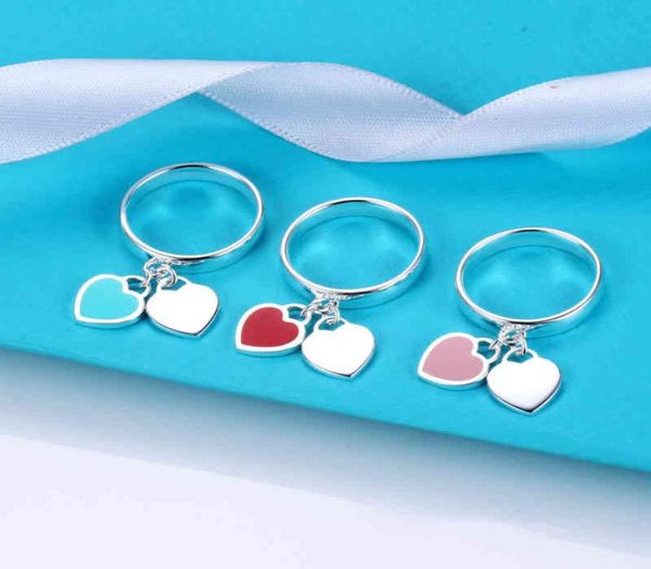 new tif enamelled heart ring double heart pendant women039s jewelry g11309121467, Silver
new tif enamelled heart ring double heart pendant women039s jewelry g11309121467, Silver