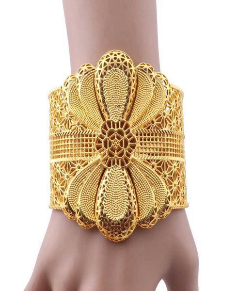 luxury indian big wide bangle 24k gold color flower bangles for women african dubai arab wedding jewelry gifts3272655, Black
luxury indian big wide bangle 24k gold color flower bangles for women african dubai arab wedding jewelry gifts3272655, Black