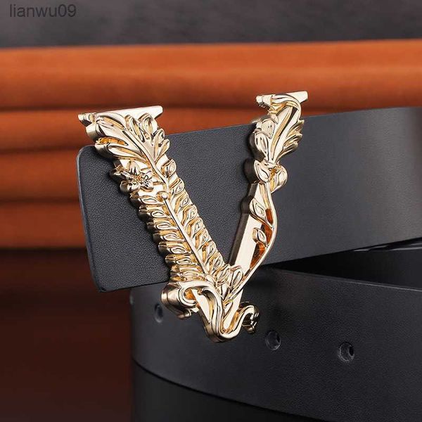 2022 new gold v letter flower designer belts men 38cm wide brand leather luxury casual jeans ceinture homme black l230704, Black;brown
2022 new gold v letter flower designer belts men 38cm wide brand leather luxury casual jeans ceinture homme black l230704, Black;brown