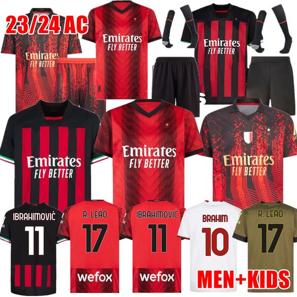 2023 new ac milans ibrahimovic soccer jerseys 23 24 giroud rafael leao kids kit full set maglia home away 3rd third 4th goalkeeper football, Black;yellow
2023 new ac milans ibrahimovic soccer jerseys 23 24 giroud rafael leao kids kit full set maglia home away 3rd third 4th goalkeeper football, Black;yellow