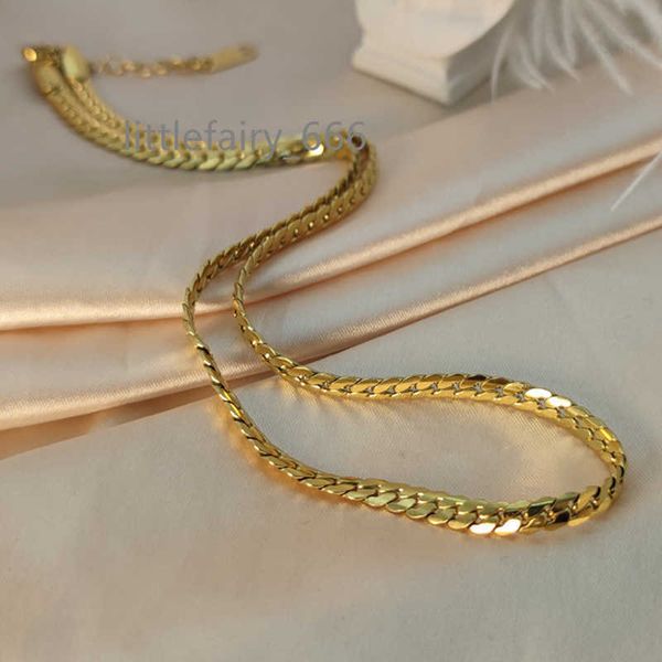 fashion jewelry new trendy gold plated link chain stainless steel necklace for women flat snake chain, Silver
fashion jewelry new trendy gold plated link chain stainless steel necklace for women flat snake chain, Silver