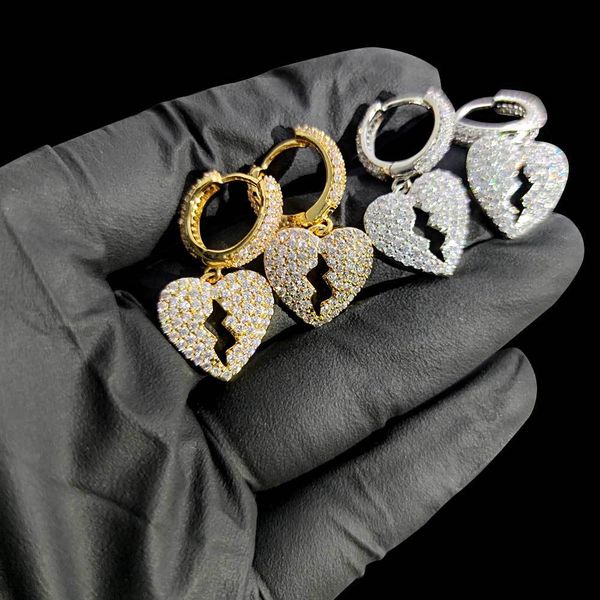 hip hop rapper men women stud earrings jewelry broken heart gold silver heartbreak full diamond zircon earrings night club jewelry accessori, Golden
hip hop rapper men women stud earrings jewelry broken heart gold silver heartbreak full diamond zircon earrings night club jewelry accessori, Golden