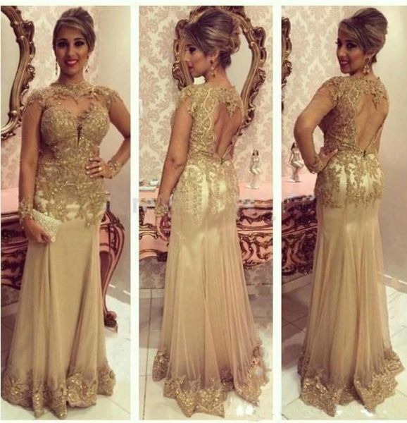 sparkly mother of the bride dresses with illusion long sleeves beaded gold lace appliques red carpet celebrity evening party gowns1046300, Black;red
sparkly mother of the bride dresses with illusion long sleeves beaded gold lace appliques red carpet celebrity evening party gowns1046300, Black;red