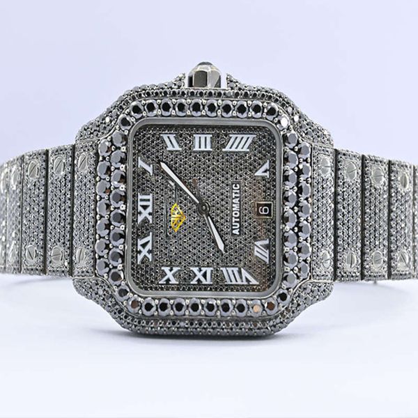 moissanite studded icedout watch, black moissanite diamond watch ,bling bling watch handmade setting watch, Silver
moissanite studded icedout watch, black moissanite diamond watch ,bling bling watch handmade setting watch, Silver