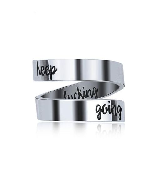 personalized keep going ring gift for men women stainless steel laser side party jewelry gift ring7362732, Silver
personalized keep going ring gift for men women stainless steel laser side party jewelry gift ring7362732, Silver