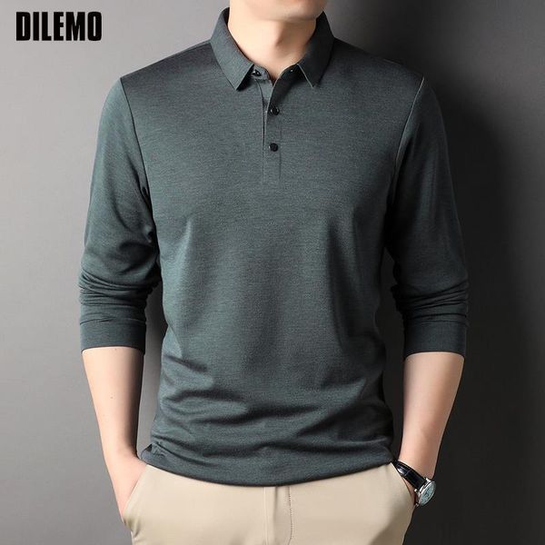 men's polos grade wool 4.7% traceless fashion brand luxury mens designer polo shirt casual simple long sleeve men clothing 230714, White;black
men's polos grade wool 4.7% traceless fashion brand luxury mens designer polo shirt casual simple long sleeve men clothing 230714, White;black