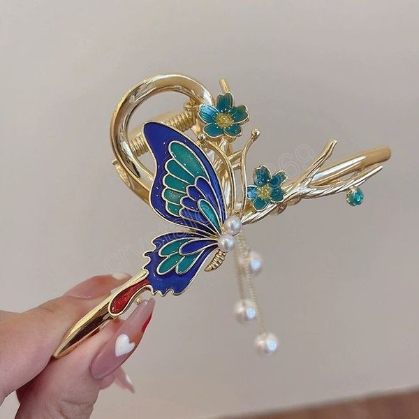 colorful butterfly hair claws women exquisite flower pearl tassel hair clip girls fashion elegant temperament hair accessoire, Slivery;white
colorful butterfly hair claws women exquisite flower pearl tassel hair clip girls fashion elegant temperament hair accessoire, Slivery;white