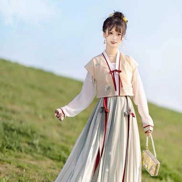 national style garden thrilling dream drunk chang'an tang back round neck shirt pleated skirt improved hanfu female spring and summer, Black;red
national style garden thrilling dream drunk chang'an tang back round neck shirt pleated skirt improved hanfu female spring and summer, Black;red