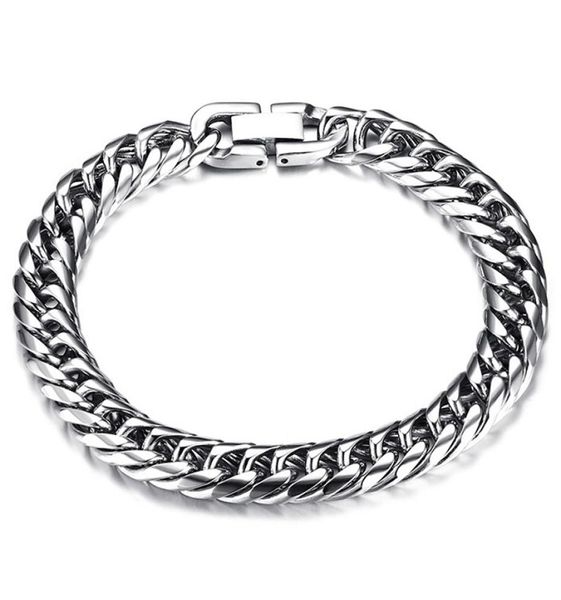 silver bracelets mens stainless steel chain on hand for man charm cuban link accessories gifts men punklink5577073, Black
silver bracelets mens stainless steel chain on hand for man charm cuban link accessories gifts men punklink5577073, Black