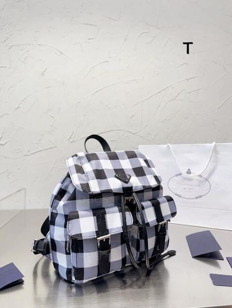 designer women's backpack square plaid regenerated nylon handbag campus schoolbag deluxe bucket bag single shoulder bag pr
designer women's backpack square plaid regenerated nylon handbag campus schoolbag deluxe bucket bag single shoulder bag pr