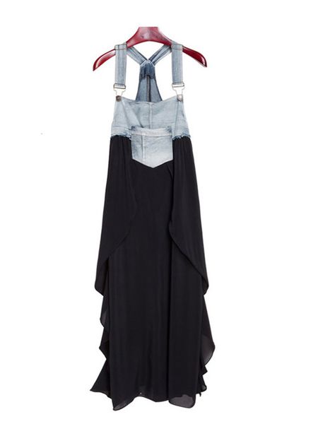 basic casual dresses 2023 summer elegant women s dress loose denim patchwork chiffon overalls suspender spaghetti strap robe 230715, Black;gray
basic casual dresses 2023 summer elegant women s dress loose denim patchwork chiffon overalls suspender spaghetti strap robe 230715, Black;gray