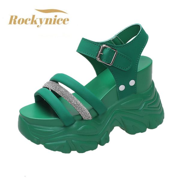 sandals women thick bottom gladiator sandals summer chunky bling sneakers fashion high platform slippers 10cm wedge heel beach sandalias 230, Black
sandals women thick bottom gladiator sandals summer chunky bling sneakers fashion high platform slippers 10cm wedge heel beach sandalias 230, Black