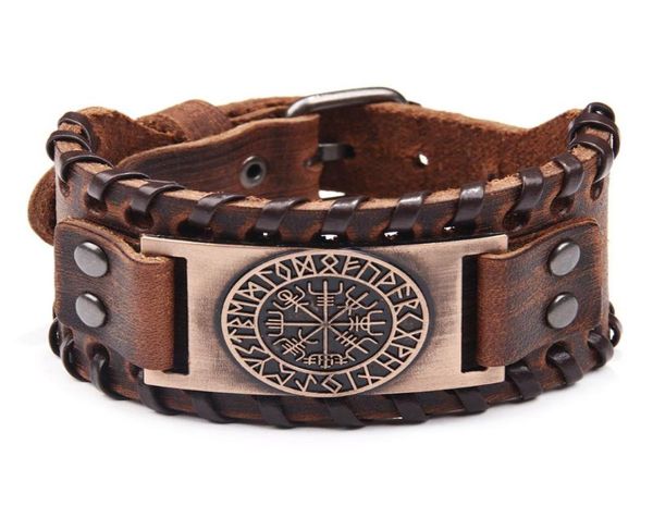 charm bracelets retro viking leather bracelet for men with odin symbol of runes nordic compass7930674, Golden;silver
charm bracelets retro viking leather bracelet for men with odin symbol of runes nordic compass7930674, Golden;silver
