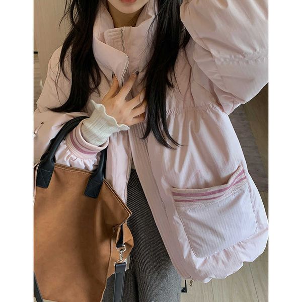autumn and winter ladies pink stand collar loose down short coat, duck down fill soft and comfortable, cuff hem tighten warm and not leak, v, Black
autumn and winter ladies pink stand collar loose down short coat, duck down fill soft and comfortable, cuff hem tighten warm and not leak, v, Black