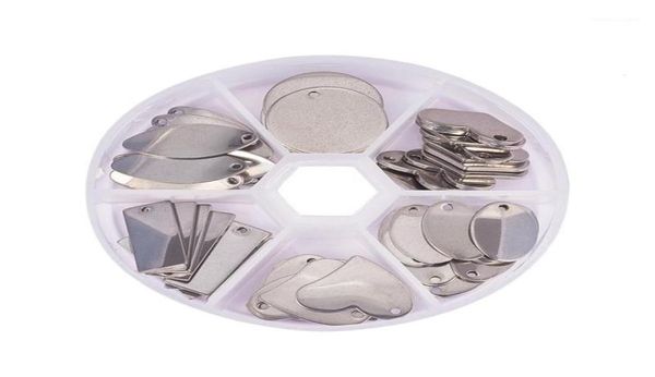 charms 60 pcs stainless steel flat round oval heart rectangle blank stamping tag pendants 6 styles for jewelry making14178517, Bronze;silver
charms 60 pcs stainless steel flat round oval heart rectangle blank stamping tag pendants 6 styles for jewelry making14178517, Bronze;silver