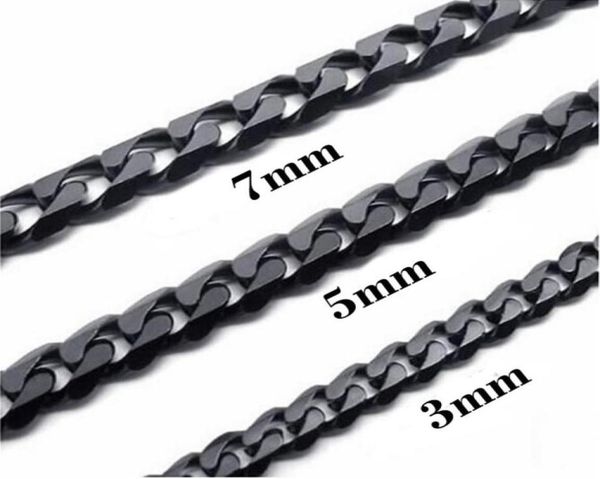 stainless steel chains necklaces for men women black color cuban curb link chain 3mm 5mm 7mm punk charm jewelry choker45263722124678, Silver
stainless steel chains necklaces for men women black color cuban curb link chain 3mm 5mm 7mm punk charm jewelry choker45263722124678, Silver