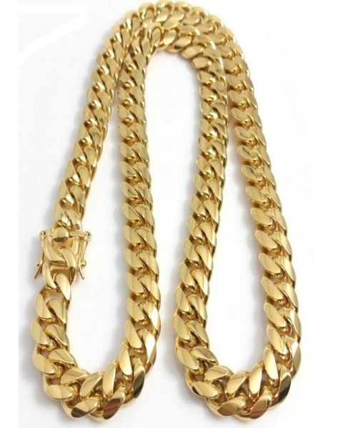 men 18k yellow gold stainless steel 12mm 24quot miami cuban curb link chain8601772, Silver
men 18k yellow gold stainless steel 12mm 24quot miami cuban curb link chain8601772, Silver