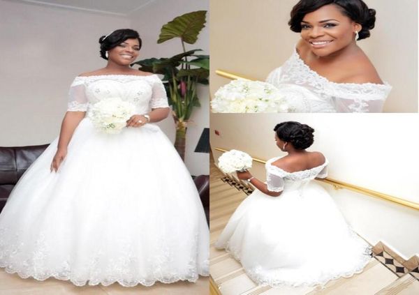 plus size african wedding dresses short sleeves off the shoulder bodice a line ball gown laceup white tulle floor length bridal g1924497
plus size african wedding dresses short sleeves off the shoulder bodice a line ball gown laceup white tulle floor length bridal g1924497
