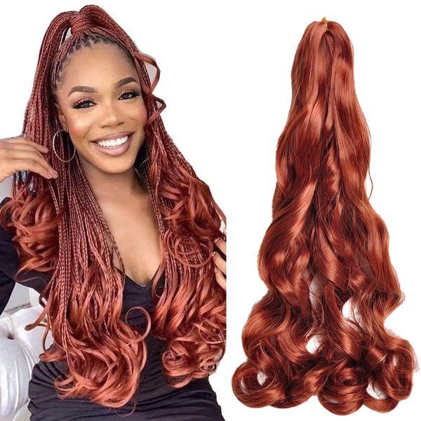 french curly braiding hair ginger loose wavy pre stretched synthetic spiral curly crochet braiding hair 24inchsynthetic 75g/pack ls04, Black
french curly braiding hair ginger loose wavy pre stretched synthetic spiral curly crochet braiding hair 24inchsynthetic 75g/pack ls04, Black