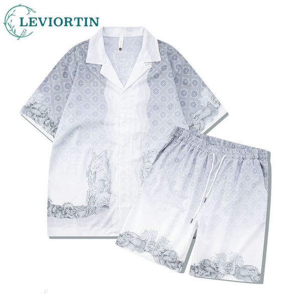 men's tracksuits hawaiian summer mens shirt sets vintage graphic print button short sleeve beach shorts casual 2 piece outfit suits clo, Gray
men's tracksuits hawaiian summer mens shirt sets vintage graphic print button short sleeve beach shorts casual 2 piece outfit suits clo, Gray