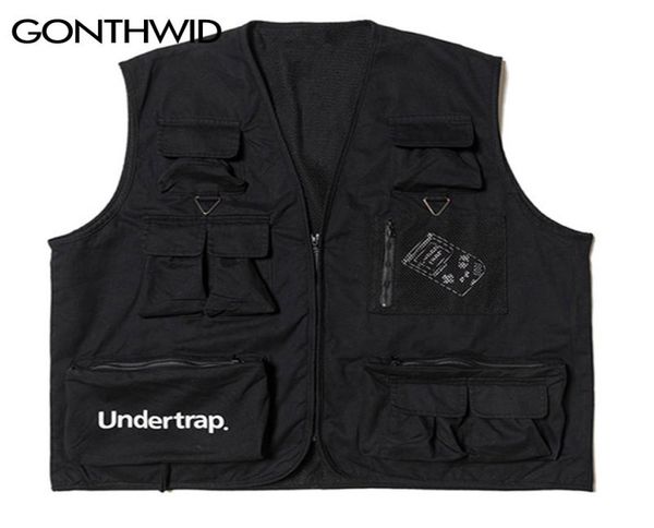 gonthwid utility multi zipper pockets sleeveless jackets tool waistcoats tactical combat vest casual travel outdoor jacket coat lj7570135, Black;brown
gonthwid utility multi zipper pockets sleeveless jackets tool waistcoats tactical combat vest casual travel outdoor jacket coat lj7570135, Black;brown