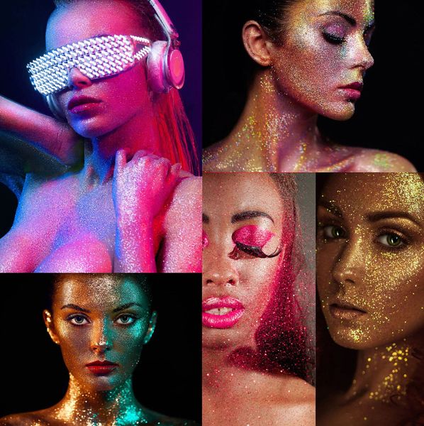make -up high -light color fantasy flashes spray nail sequins, glitter highlights, hair body powder spraying many style choices, support cus
make -up high -light color fantasy flashes spray nail sequins, glitter highlights, hair body powder spraying many style choices, support cus