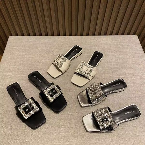 summer slippers fashion new flat fairy wind rhinestone square buckle outdoor comfortable non-slip personality casual sandals, Black
summer slippers fashion new flat fairy wind rhinestone square buckle outdoor comfortable non-slip personality casual sandals, Black