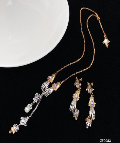 new designed dangle ghost hand large ladies earrings asymmetric skull skeleton micro inlays diamonds ear hoop punk style hiphop w1405096, Silver
new designed dangle ghost hand large ladies earrings asymmetric skull skeleton micro inlays diamonds ear hoop punk style hiphop w1405096, Silver