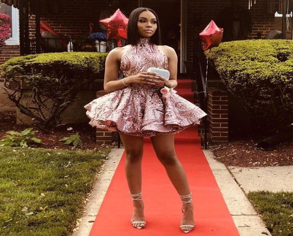 glitter pink halter mini cocktail party dresses backless sequined ruffles homecoming dress tier skirt africal girls club graduatio4325894, Black
glitter pink halter mini cocktail party dresses backless sequined ruffles homecoming dress tier skirt africal girls club graduatio4325894, Black