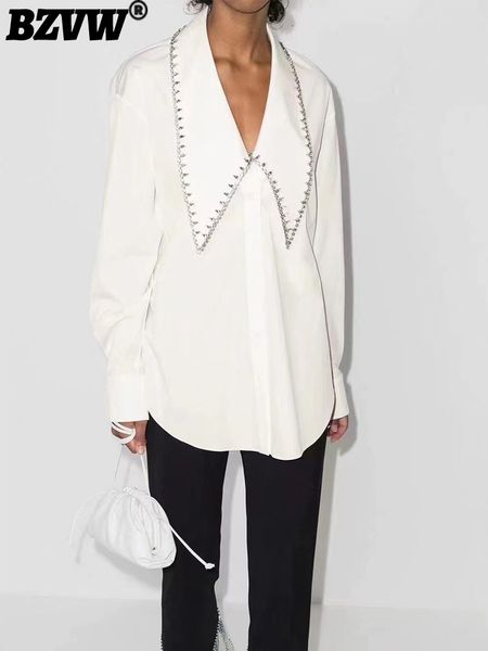 women s suits blazers bzvw fashion temperament shirt for women big lapel long sleeve loose solid color blouse female elegant 2023 trend 25x0, White;black
women s suits blazers bzvw fashion temperament shirt for women big lapel long sleeve loose solid color blouse female elegant 2023 trend 25x0, White;black