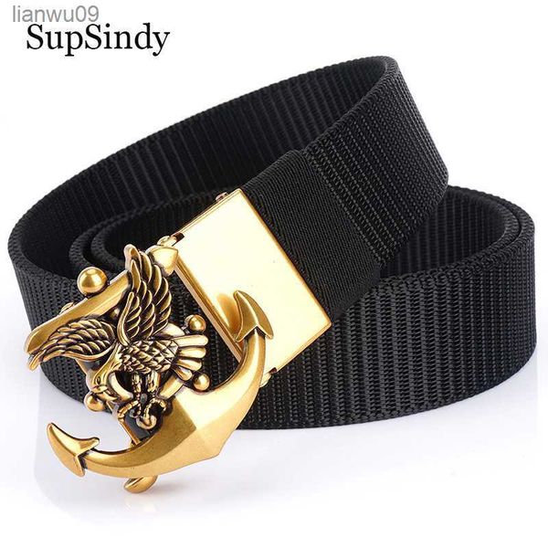 supsindy man's nylon belt luxury gold eagle metal automatic buckle canvas belts for men fashion jeans waistband black male strap l23070, Black;brown
supsindy man's nylon belt luxury gold eagle metal automatic buckle canvas belts for men fashion jeans waistband black male strap l23070, Black;brown