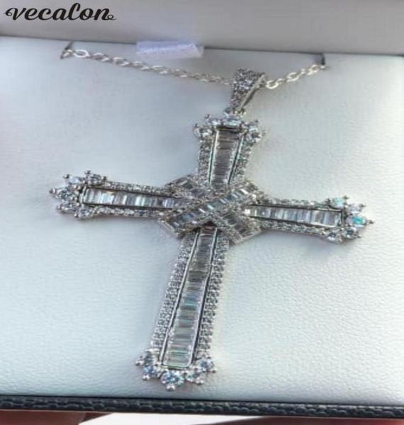 vecalon handmade long cross pendant 925 sterling silver 5a cz stone cross pendant necklace for women men party wedding jewelry1951683
vecalon handmade long cross pendant 925 sterling silver 5a cz stone cross pendant necklace for women men party wedding jewelry1951683